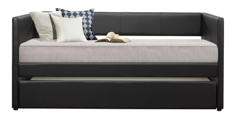 Adra Black Twin Daybed with Trundle from Homelegance - Luna Furniture