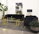 Adri Matte Brass Metal Frame Coffee Table from Coaster - Luna Furniture
