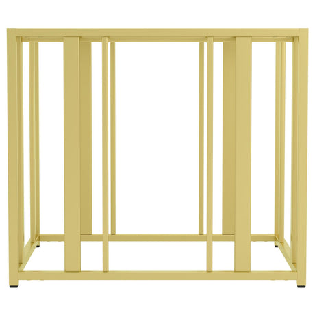 Adri Matte Brass Metal Frame End Table from Coaster - Luna Furniture
