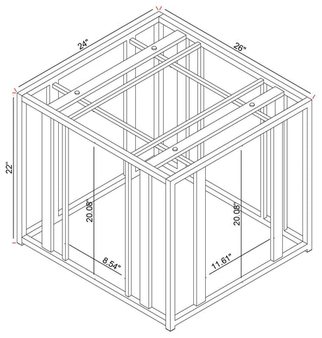 Adri Matte Brass Metal Frame End Table from Coaster - Luna Furniture