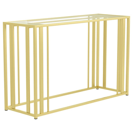 Adri Matte Brass Metal Frame Sofa Table from Coaster - Luna Furniture