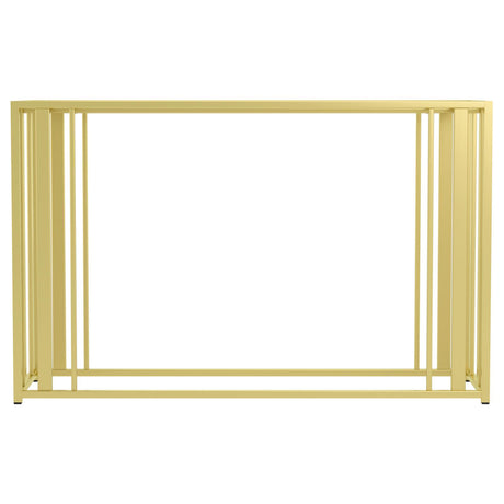 Adri Matte Brass Metal Frame Sofa Table from Coaster - Luna Furniture