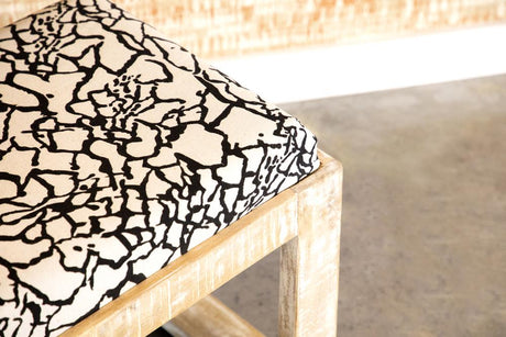 Aiden Black and White Sled Leg Upholstered Accent Bench from Coaster - Luna Furniture