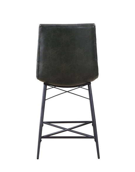 Aiken Gray Upholstered Tufted Counter Height Stools, Set of 2 from Coaster - Luna Furniture