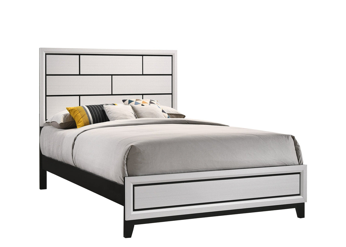 Akerson Chalk Queen Panel Bed from Crown Mark - Luna Furniture