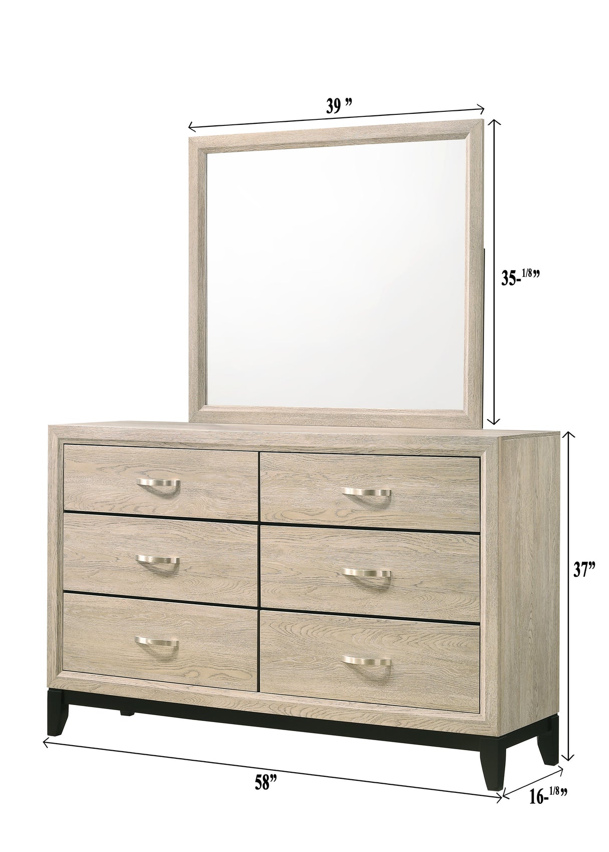 Akerson Driftwood Bedroom Mirror (Mirror Only) from Crown Mark - Luna Furniture