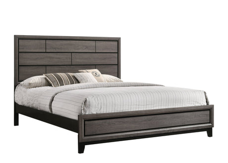 Akerson Gray King Panel Bed from Crown Mark - Luna Furniture