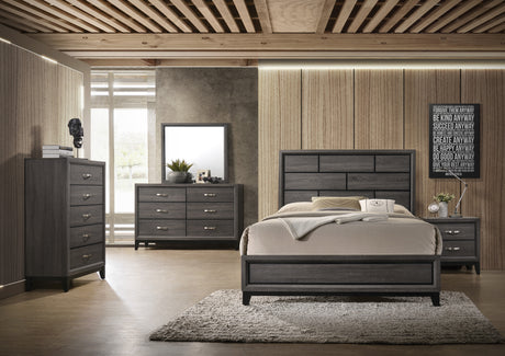 Akerson Gray Queen Panel Bed from Crown Mark - Luna Furniture