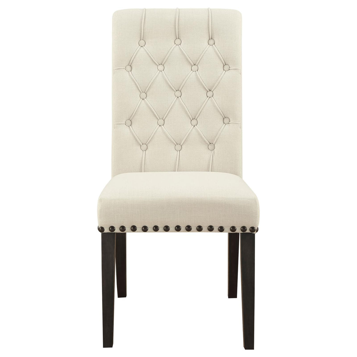 Alana Beige and Smokey Black Upholstered Side Chairs, Set of 2 from Coaster - Luna Furniture