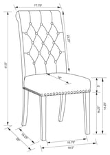 Alana Beige and Smokey Black Upholstered Side Chairs, Set of 2 from Coaster - Luna Furniture