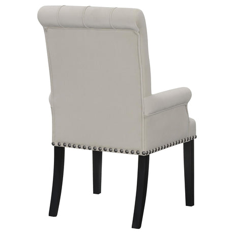 Alana Upholstered Tufted Arm Chair with Nailhead Trim from Coaster - Luna Furniture
