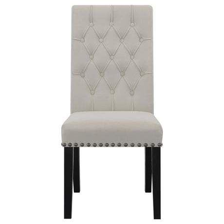 Alana Upholstered Tufted Side Chairs with Nailhead Trim, Set of 2 from Coaster - Luna Furniture