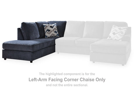 Albar Place Cobalt Left-Arm Facing Corner Chaise from Ashley - Luna Furniture