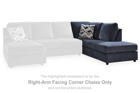 Albar Place Cobalt Right-Arm Facing Corner Chaise from Ashley - Luna Furniture