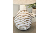 Aleela White/Gold Finish Table Lamp from Ashley - Luna Furniture