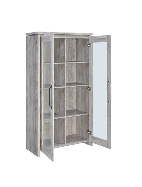 Alejo Gray Driftwood 2-Door Tall Cabinet from Coaster - Luna Furniture