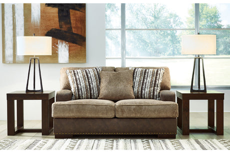 Alesbury Chocolate Loveseat from Ashley - Luna Furniture