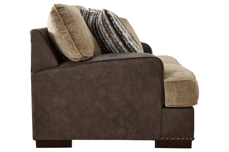 Alesbury Chocolate Loveseat from Ashley - Luna Furniture
