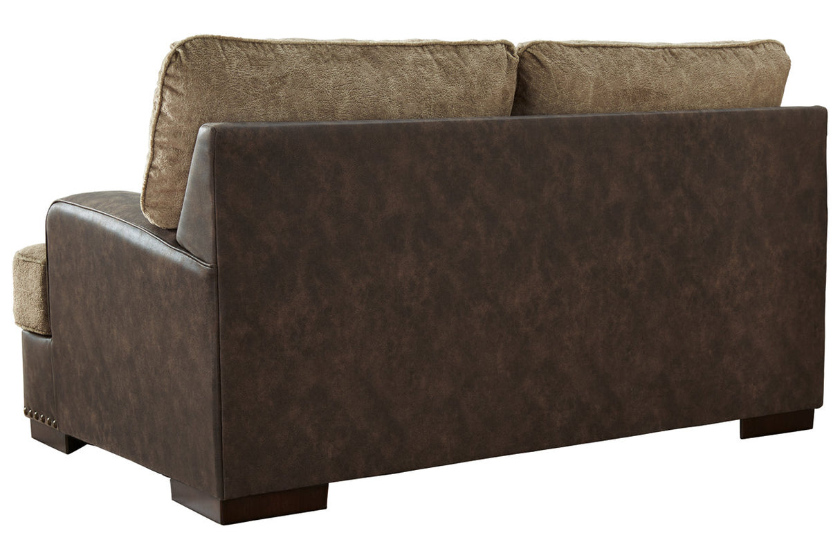 Alesbury Chocolate Loveseat from Ashley - Luna Furniture
