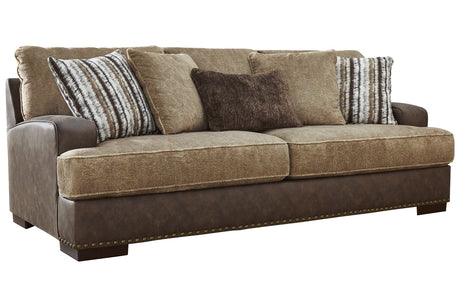 Alesbury Chocolate Sofa from Ashley - Luna Furniture