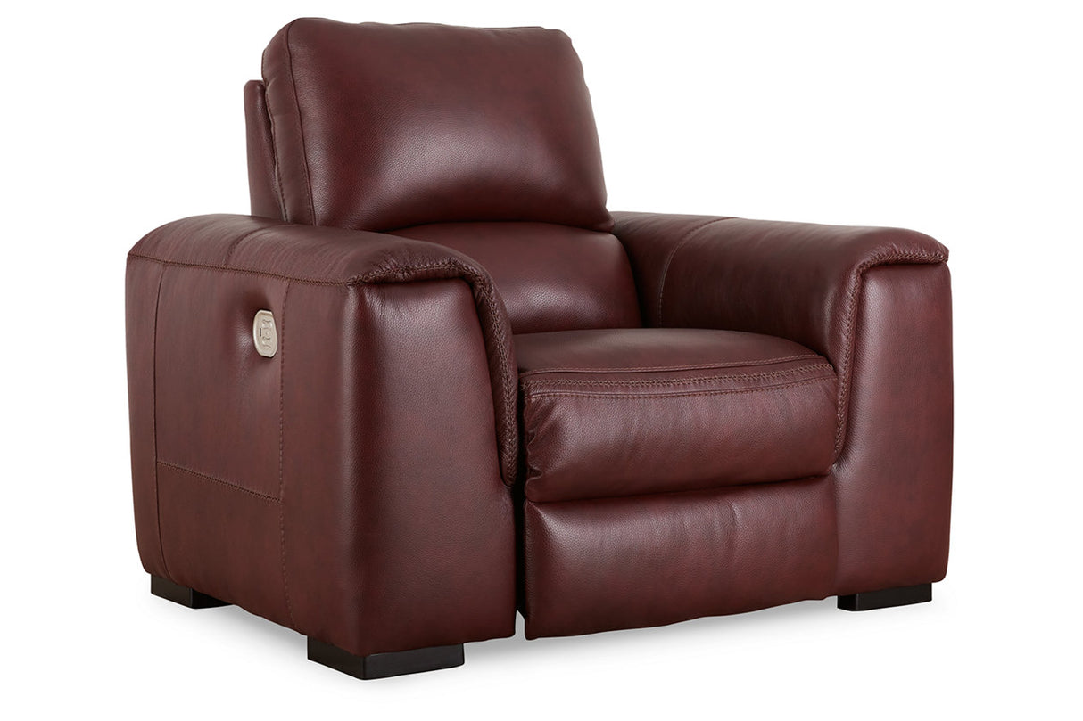 Alessandro Garnet Power Recliner from Ashley - Luna Furniture