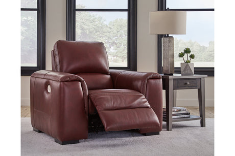 Alessandro Garnet Power Recliner from Ashley - Luna Furniture