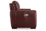 Alessandro Garnet Power Reclining Loveseat with Console from Ashley - Luna Furniture