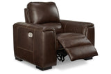 Alessandro Walnut Power Recliner from Ashley - Luna Furniture