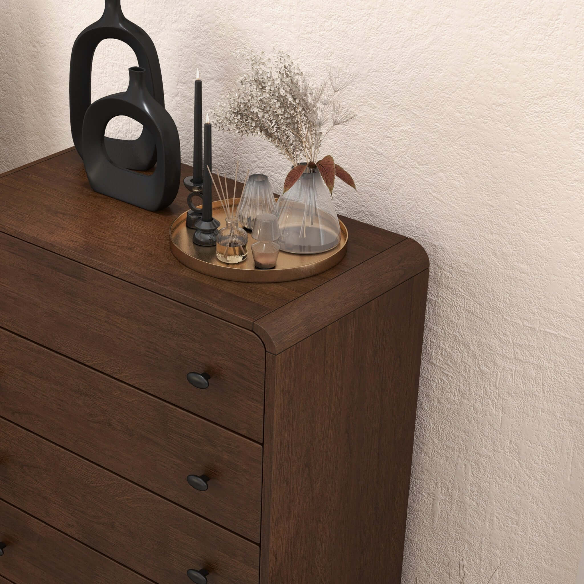 Alexa Mid Century Modern Dresser 6-Drawers – Luna Furniture