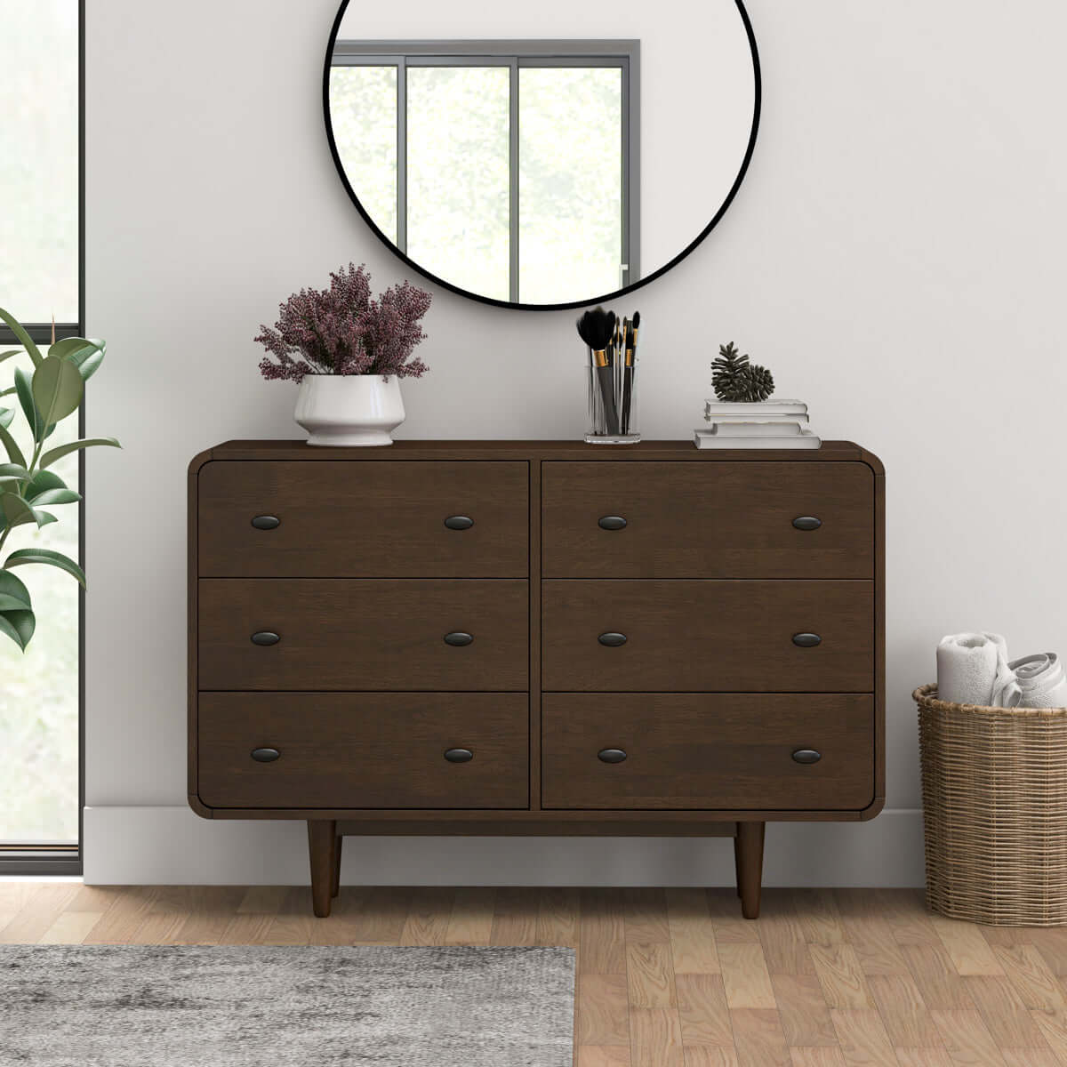 Alexa Mid Century Modern Dresser 6-Drawers from Midinmod - Luna Furniture