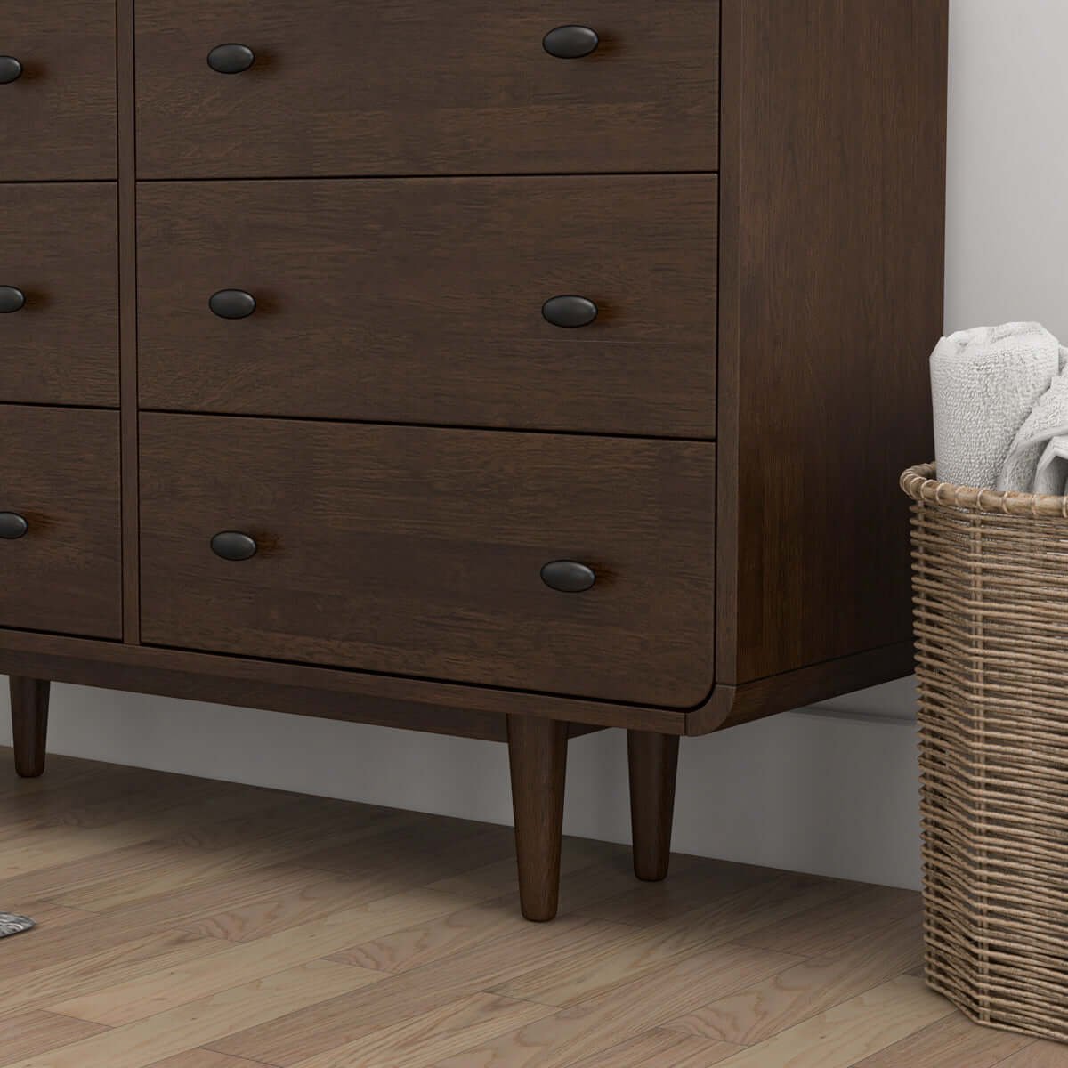 Alexa Mid Century Modern Dresser 6-Drawers Alexa Mid Century Modern Dresser 6-Drawers