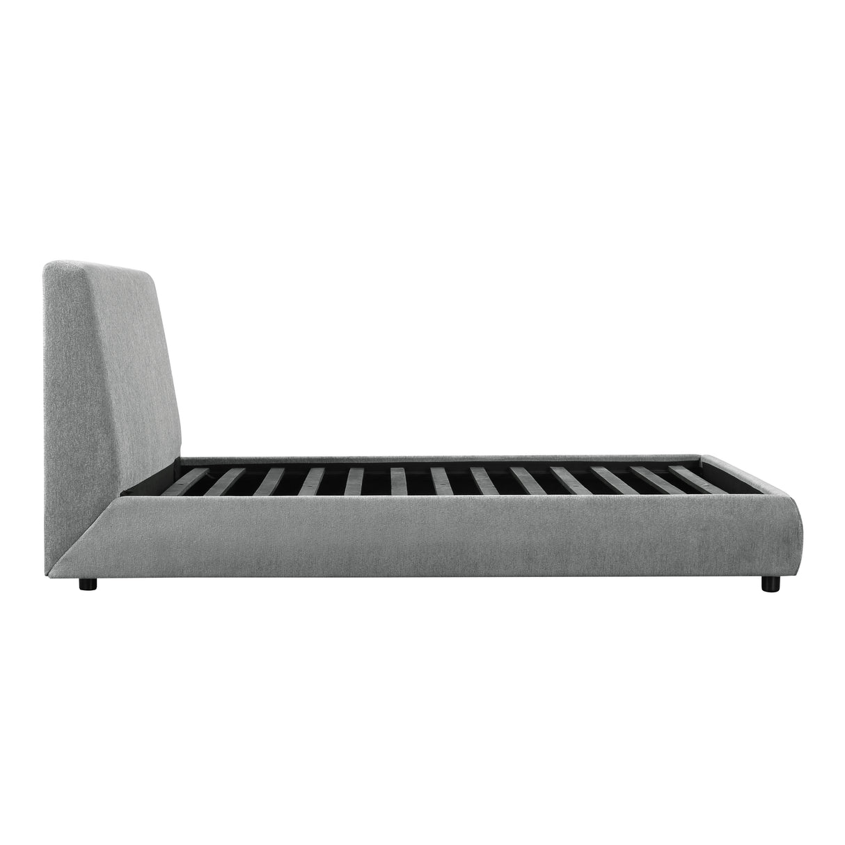 Alford Gray Eastern King Upholstered Platform Bed from Homelegance - Luna Furniture