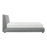 Alford Gray Queen Upholstered Platform Bed from Homelegance - Luna Furniture