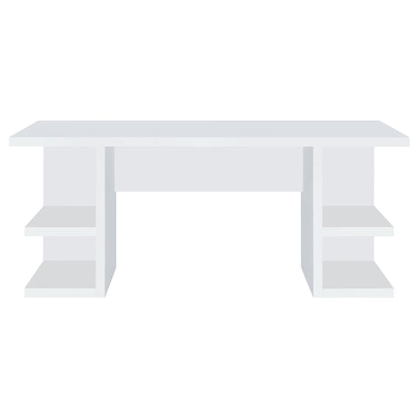 Alice White Writing Desk with Open Shelves from Coaster - Luna Furniture