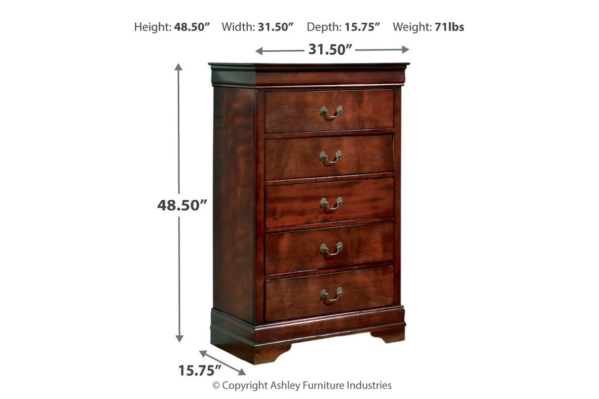 Alisdair Reddish Brown Chest of Drawers from Ashley - Luna Furniture