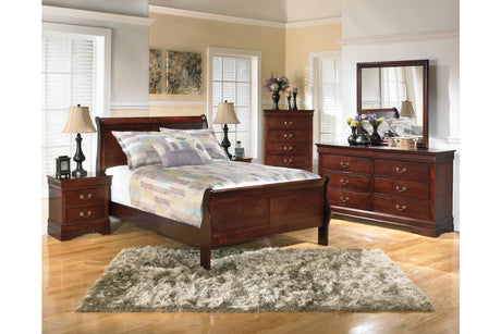 Alisdair Reddish Brown Full Sleigh Bed from Ashley - Luna Furniture
