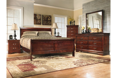 Alisdair Reddish Brown King Sleigh Bed from Ashley - Luna Furniture
