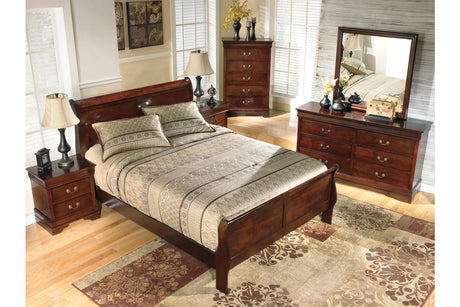 Alisdair Reddish Brown King Sleigh Bed from Ashley - Luna Furniture