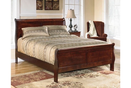 Alisdair Reddish Brown Queen Sleigh Bed from Ashley - Luna Furniture