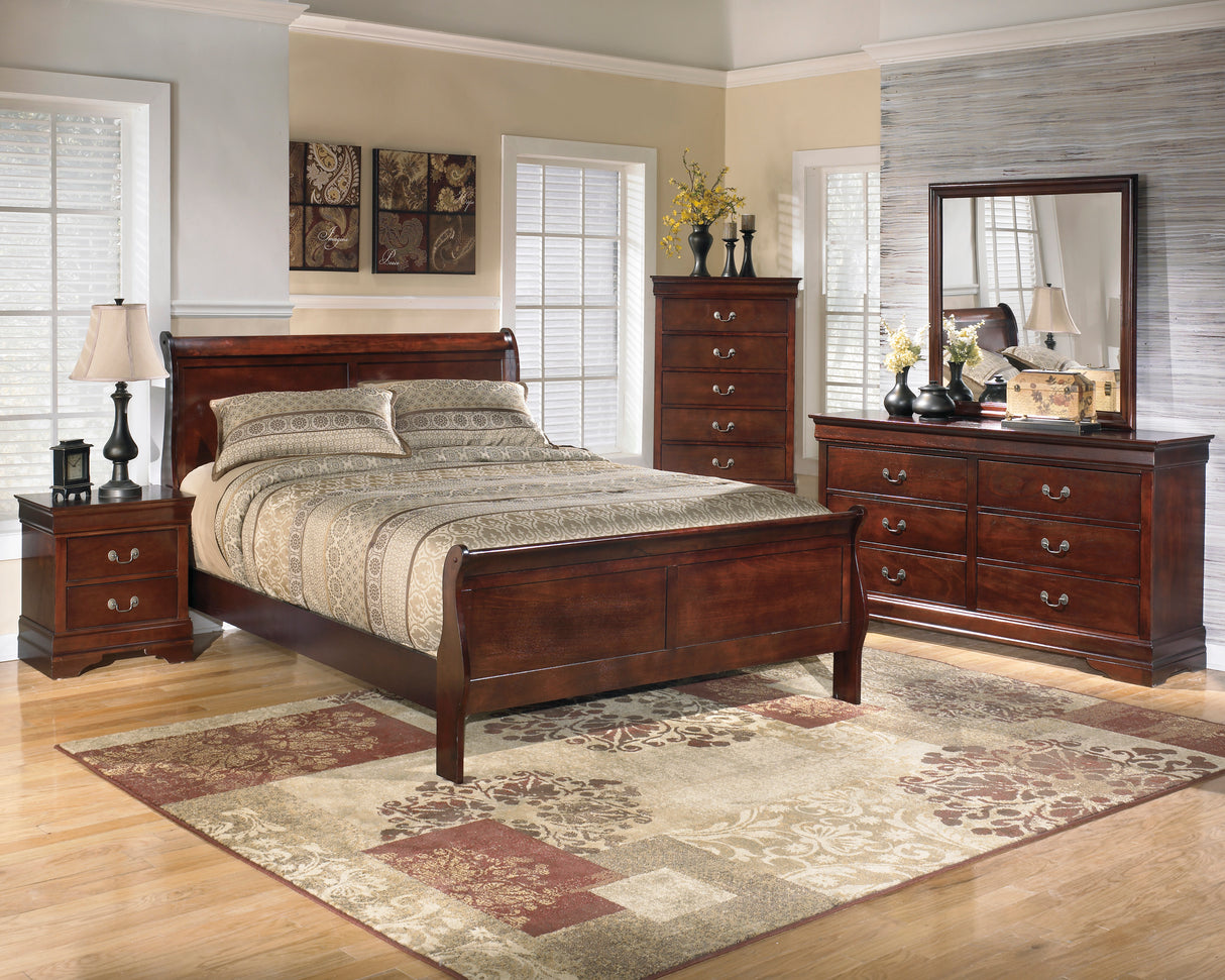 Alisdair Reddish Brown Sleigh Bedroom Set from Ashley - Luna Furniture