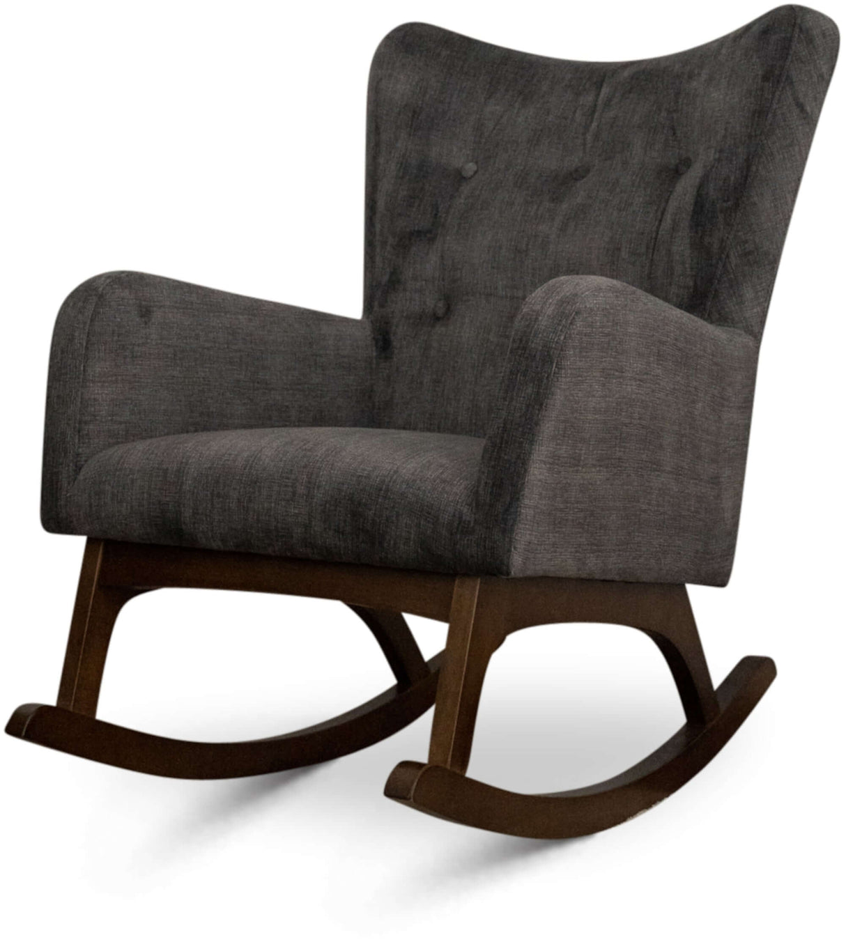 Alistair Grey Linen Solid Wood Rocking Chair from Ashcroft Furniture - Luna Furniture