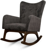 Alistair Grey Linen Solid Wood Rocking Chair from Ashcroft Furniture - Luna Furniture