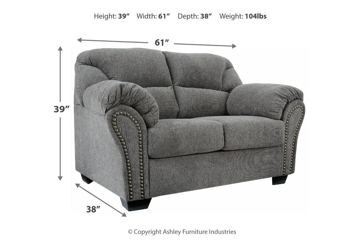 Allmaxx Pewter Loveseat from Ashley - Luna Furniture