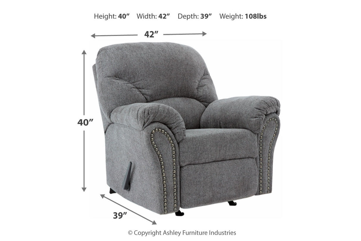 Allmaxx Pewter Recliner from Ashley - Luna Furniture