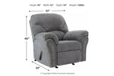 Allmaxx Pewter Recliner from Ashley - Luna Furniture