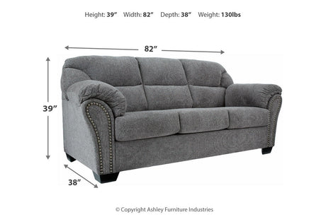 Allmaxx Pewter Sofa from Ashley - Luna Furniture