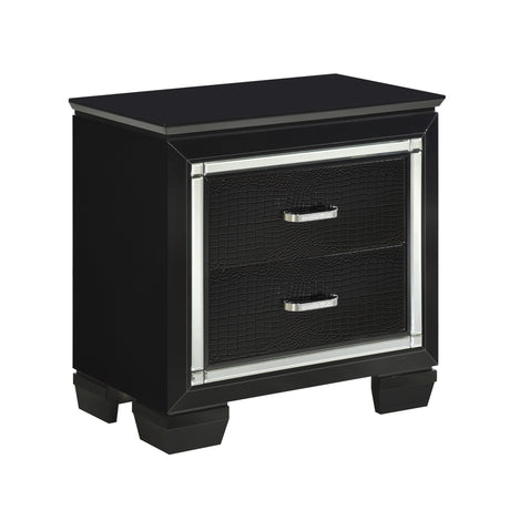Allura Black Nightstand from Homelegance - Luna Furniture