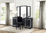 Allura Black Vanity Dresser with Mirror from Homelegance - Luna Furniture