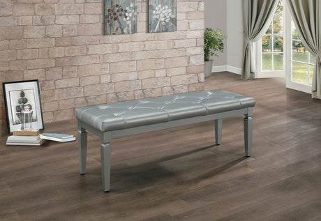 Allura Silver Bedroom Bench from Homelegance - Luna Furniture