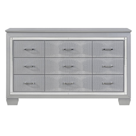 Allura Silver LED Upholstered Panel Bedroom Set from Homelegance - Luna Furniture